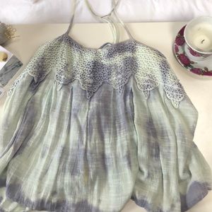 cute tie die top loose fit